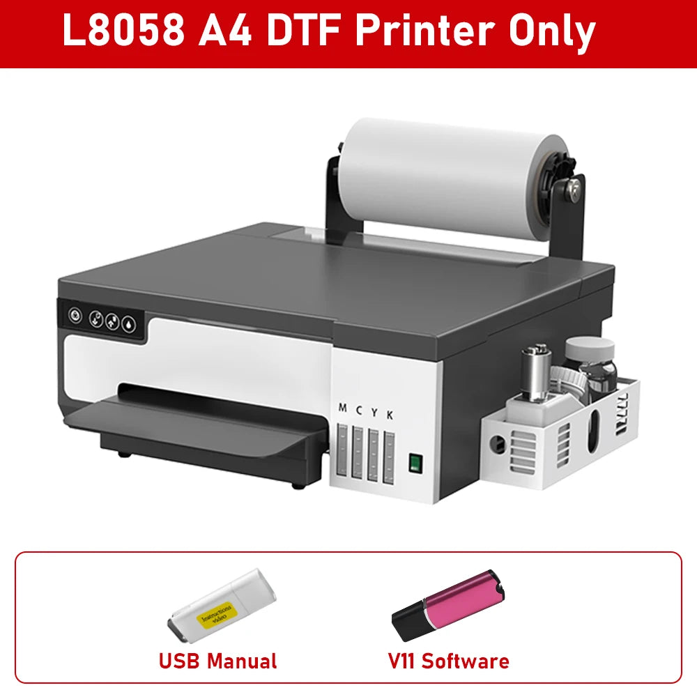 A4/A3 DTF Printer with DTF Oven – XP600, Direct to Film for T-Shirts & Clothes