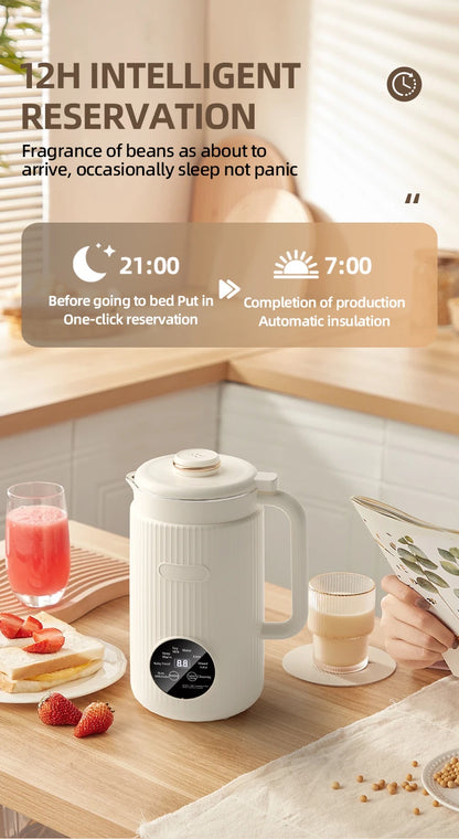 8-in-1 Automatic Nut Milk Machine & Coffee Maker – 40oz, Self-Cleaning, Delay Start, Keep Warm