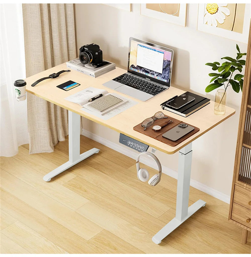 Smart Electric Standing Laptop Computer Motion Desk Height Adjustable Desk Lifting Table Standing Desk Sit Desk Home Office