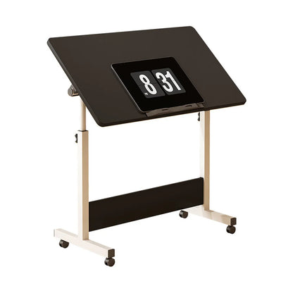 Mobile Standing Desk with Wheels – Adjustable Height 80x40cm Home Office Workstation