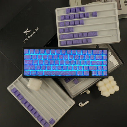 XVX Topographic Keycaps 118 Keys – OEM Profile, Shine-Through, IMD-Tech, Side Print