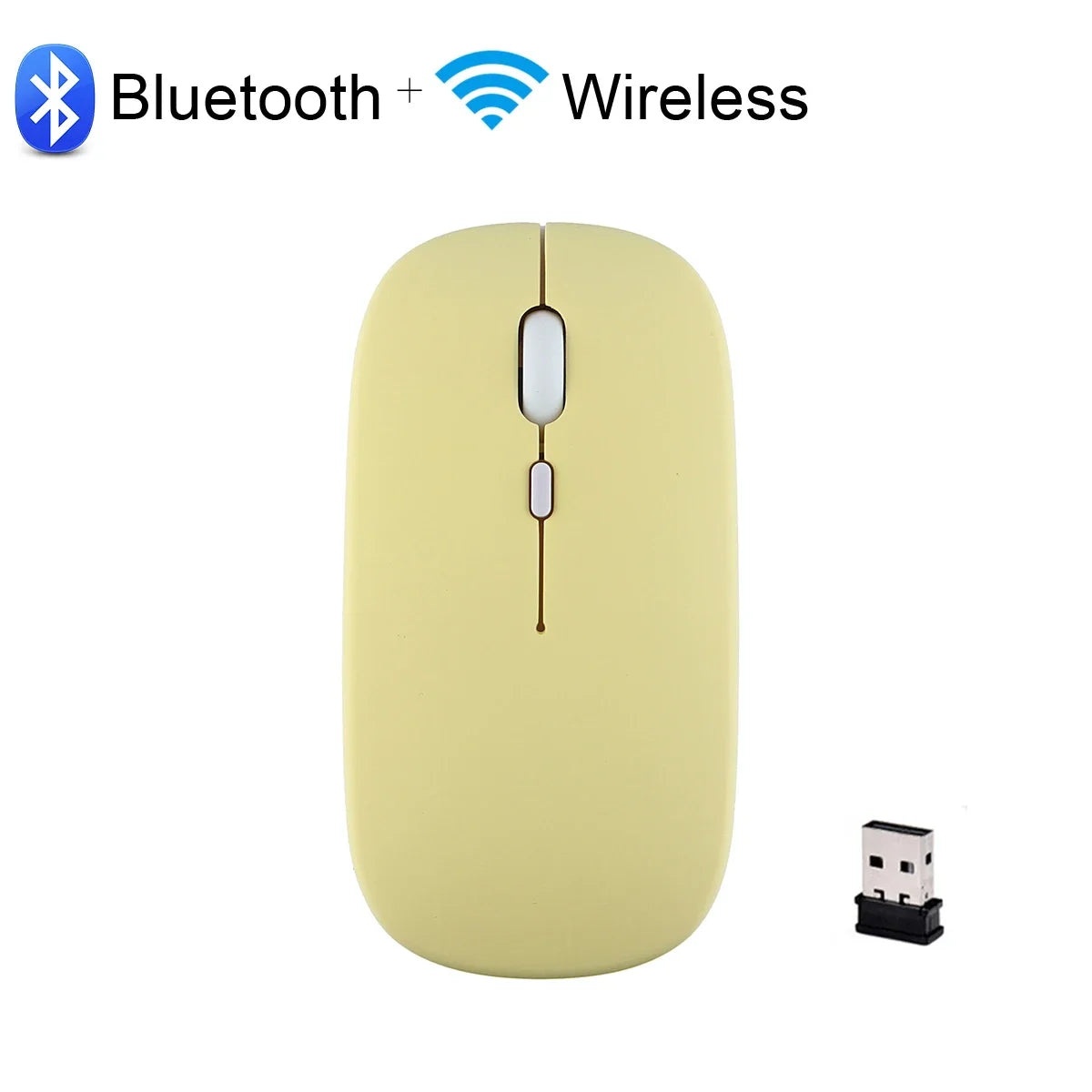 Wireless Bluetooth computer mouse by R.E.D. Shopping, ergonomic mini design with silent clicking and optical tracking for PC use.