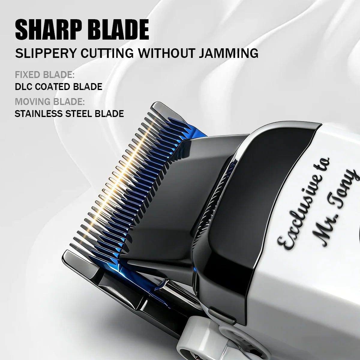 Kemei White 90-4 Professional Hair Clippers – Cordless Barber Clipper Set