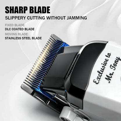 Kemei White 90-4 Professional Hair Clippers – Cordless Barber Clipper Set