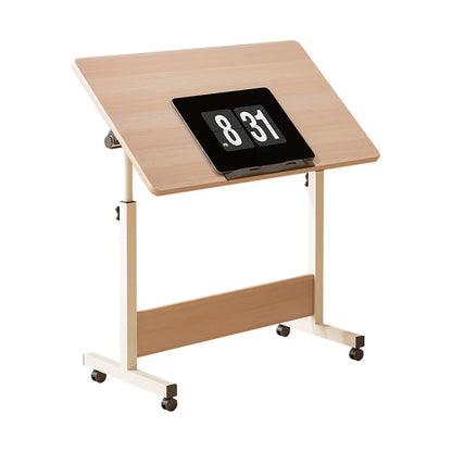 Mobile Standing Desk with Wheels – Adjustable Height 80x40cm Home Office Workstation