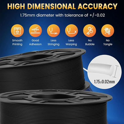 TECBEARS PLA+ Filament – 10KG Bundle, 1.75mm, Multi-Color, High Toughness, No Bubbles for FDM Printers