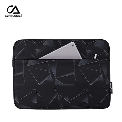 Laptop Sleeve Bag 11–15.6 Inch – Canvas, Zipper, for MacBook, Lenovo, HP, Acer – Multiple Prints