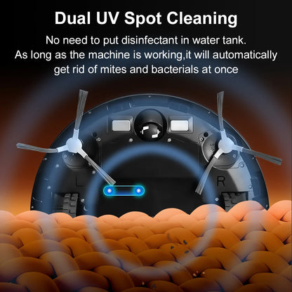 ABIR K30 Robot Vacuum Cleaner – Auto-Empty Dock, UV Spot Cleaning, 6500Pa, Multi-Floor Map