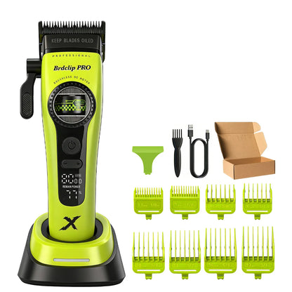 BRDCLIP 898C Professional Hair Clipper – 8000 RPM, DLC Blade, 160min Runtime, Barber & Home Use