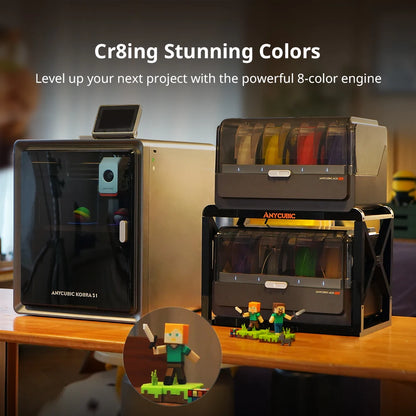 ANYCUBIC Kobra S1 Combo Multi-Color 3D Printer – Max 600mm/s, Core XY, High Precision