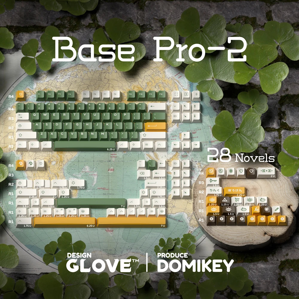 Glove X Domikey Cherry Adventurer ABS Doubleshot Keycaps – MX Stem, 60/87/104 Layout