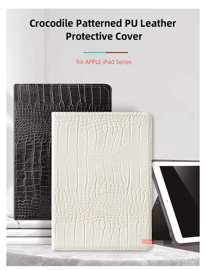 Premium Crocodile Leather iPad Case with Card Slot – 9.7" to 11" | Air, Mini, Pro