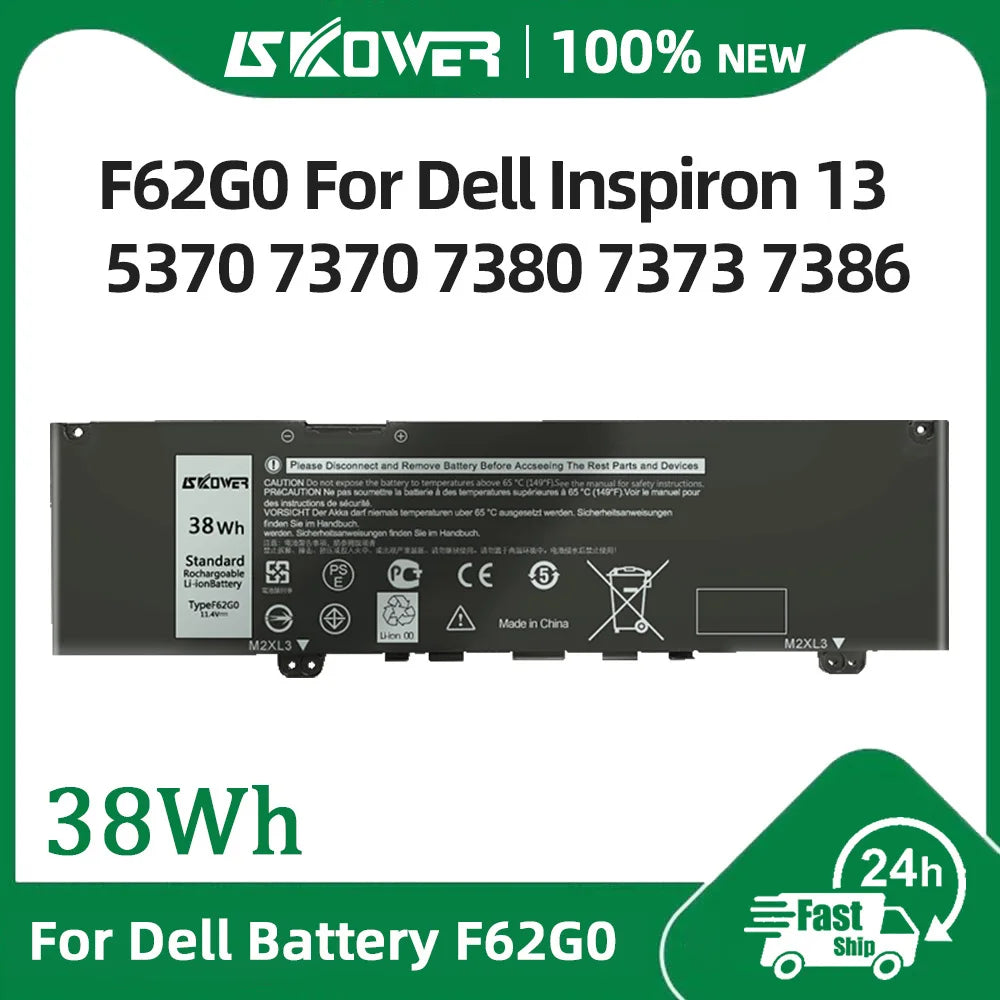SKOWER F62G0 Laptop Battery – Dell Inspiron 13 7373 7386 5370 7370 7380 P83G P87G