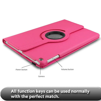 360° Rotating Stand Leather iPad Case – Pro 11"/12.9"/13", Air, Mini, 7th–10th Gen