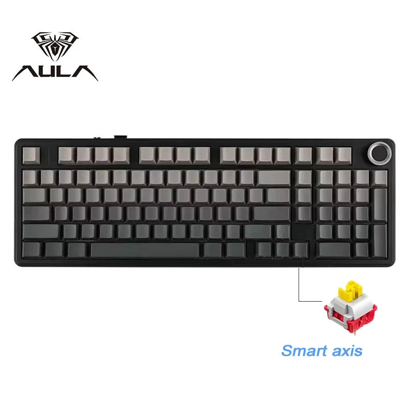 AULA F99 Pro 96% Gaming Mechanical Keyboard – Tri-Mode BT/2.4GHz/USB-C, Hot-Swap, 8000mAh, RGB, PBT Keycaps