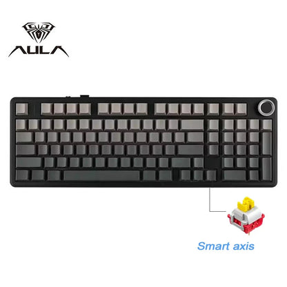 AULA F99 Pro 96% Gaming Mechanical Keyboard – Tri-Mode BT/2.4GHz/USB-C, Hot-Swap, 8000mAh, RGB, PBT Keycaps