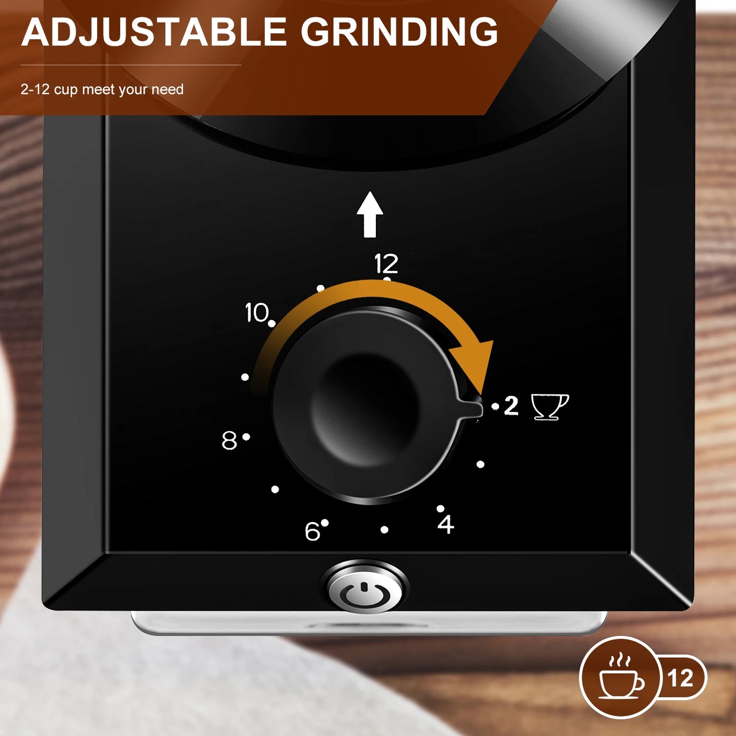 KIRAINAFLY Electric Burr Coffee Grinder – 28 Grind Settings for Espresso & Drip