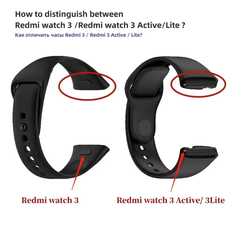 Silicone Strap & Case for Xiaomi Redmi Watch 3 / Active / Lite | Sport Band