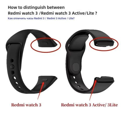Silicone Strap & Case for Xiaomi Redmi Watch 3 / Active / Lite | Sport Band