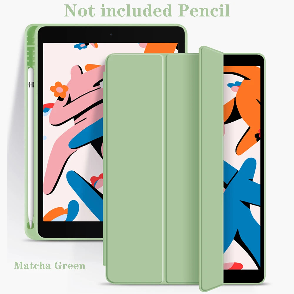 iPad Case with Pencil Holder – iPad 11th/10th/9th Gen, Air 4/5, Pro 11/12.9/13, Mini 5/6/7