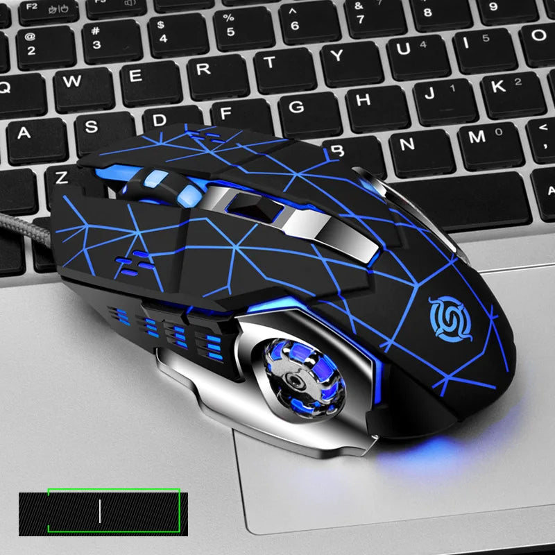 YTOM Viper Q5 Wired Gaming Mouse – 6 Buttons, 4-Grade DPI 1200–3200, Ambidextrous, CE Certified