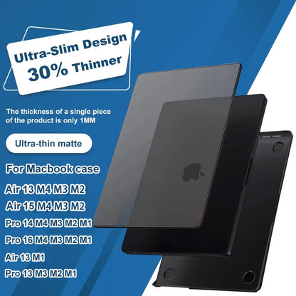 MacBook Hard Shell Case – Ultra-Thin 1mm, for Pro 14/16 M5/M4/M3, Air 13/15 M4/M3/M2, Pro 13 M1/M2