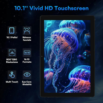URAO Tablet 10" – Android 15, 20GB RAM, 64GB, 1280x800 IPS, WiFi 6, Widevine L1 + Keyboard Set