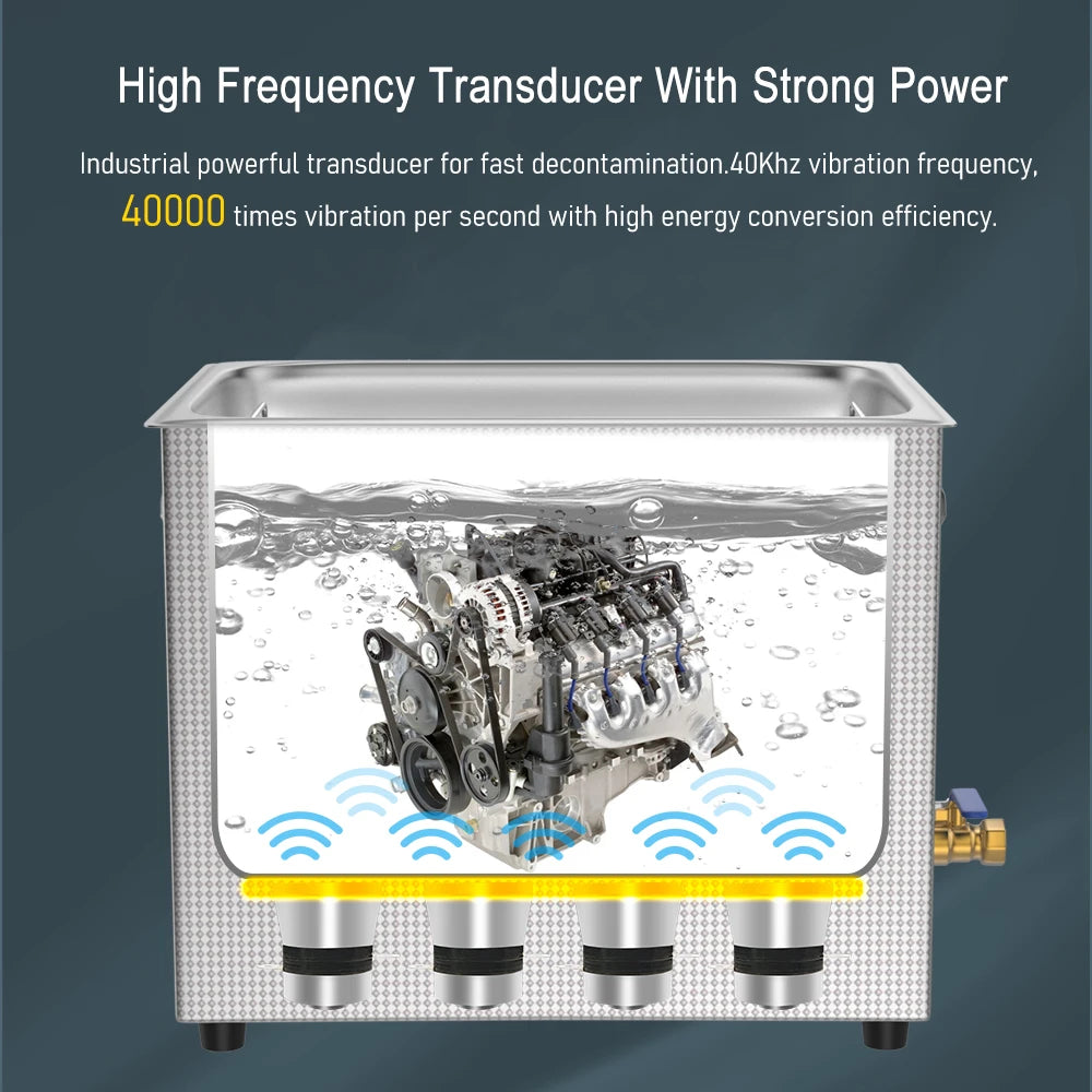 Ultrasonic Bath Cleaner 3–30L 220V – Dental & Industrial Washing Machine