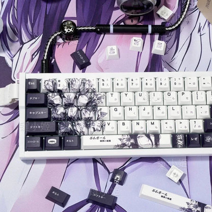 Chainsaw Man Anime Keycaps – PBT Dye-Sub, Cherry Profile, 74–140 Keys, for Mechanical Keyboard