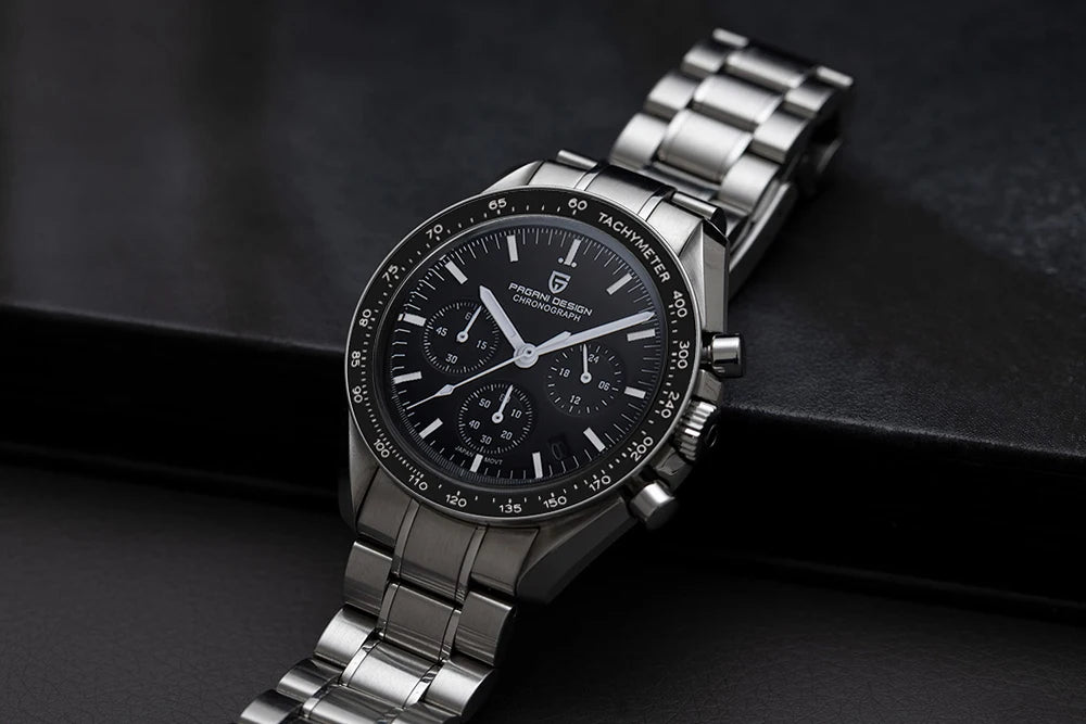 PAGANI DESIGN V5 Moon Men's Watch – Luxury Quartz Chronograph, Waterproof, Stainless Steel, 2026