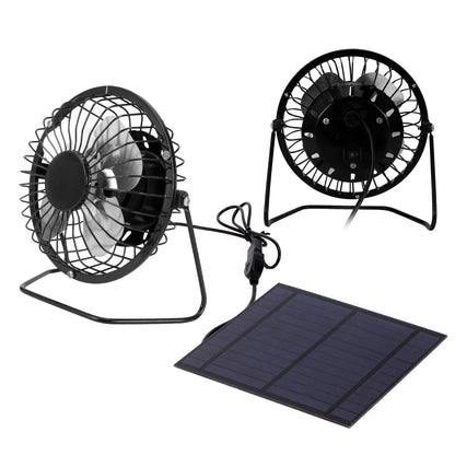Solar Panel Cooling Fan Set 5W – Mini Photovoltaic Panel with Portable Fan for Greenhouse
