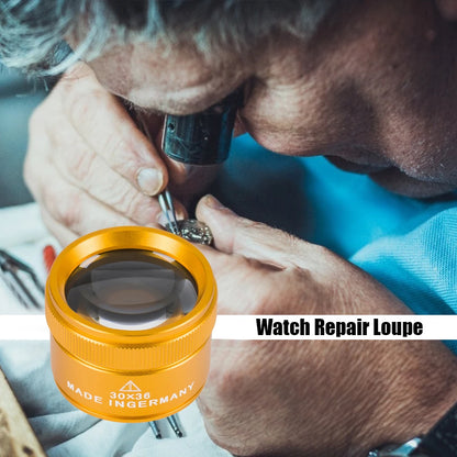30X 36mm Magnifying Glass Loupe – K9 Optical Lens for Jewelry, Coins & Stamps