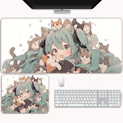 Hatsune Miku XXL Gaming Desk Mat – Anime Mouse Pad, Non-Slip