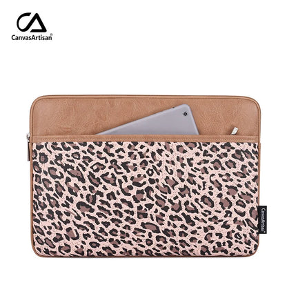 Laptop Sleeve Bag 11–15.6 Inch – Canvas, Zipper, for MacBook, Lenovo, HP, Acer – Multiple Prints