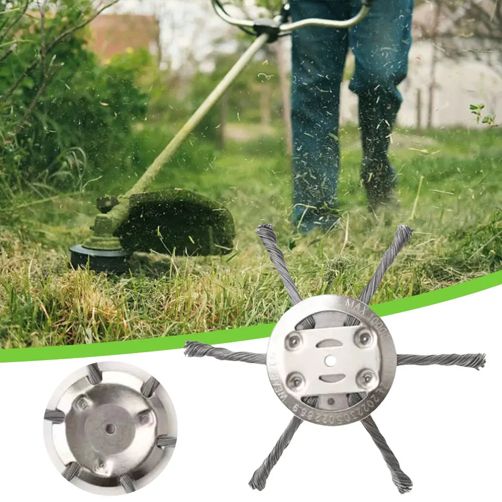 Universal Grass Trimmer Head – Metal Weed Eater Blade Replacement