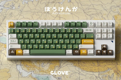 Glove X Domikey Cherry Adventurer ABS Doubleshot Keycaps – MX Stem, 60/87/104 Layout