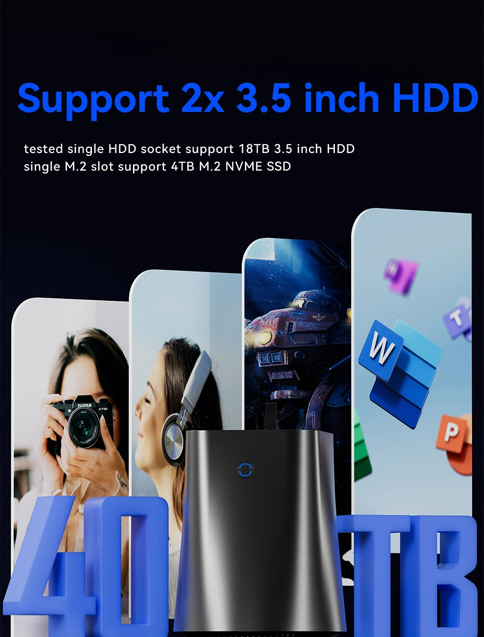 NAS Mini PC – Intel N150 / Ryzen 7 5825U, 2.5G Dual Ethernet, WiFi 6, M.2 NVMe, RAID, Windows 10/11