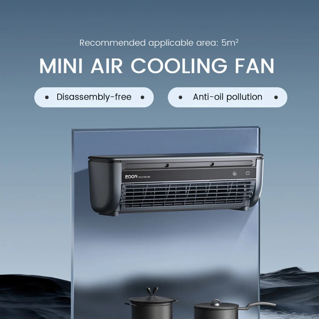 EDON E868 Wall-Mounted Bladeless Fan 20W – Rechargeable Battery & Remote Control