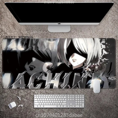 NieR Automata ARPG Leather Mouse Pad – Waterproof PU Leather, Keyboard Table Mat, E-Sports Gaming