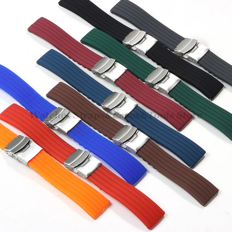 Quick Release Silicone Watch Strap 18–24mm – For Huawei, Seiko, Omega, Fossil & More