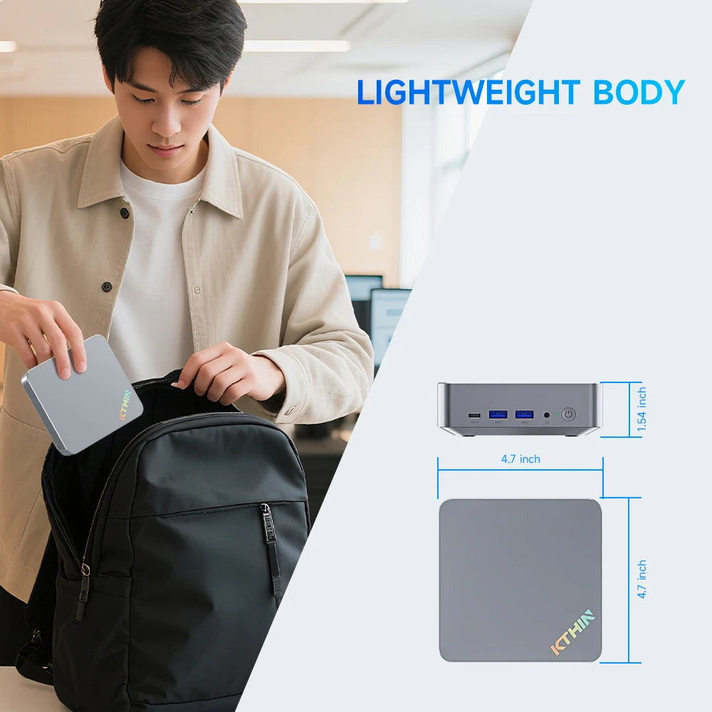 KTHIN OpenClaw Mini PC Intel i5-13600H – DDR5, USB4, 2.5G LAN, WiFi 6, Windows 11