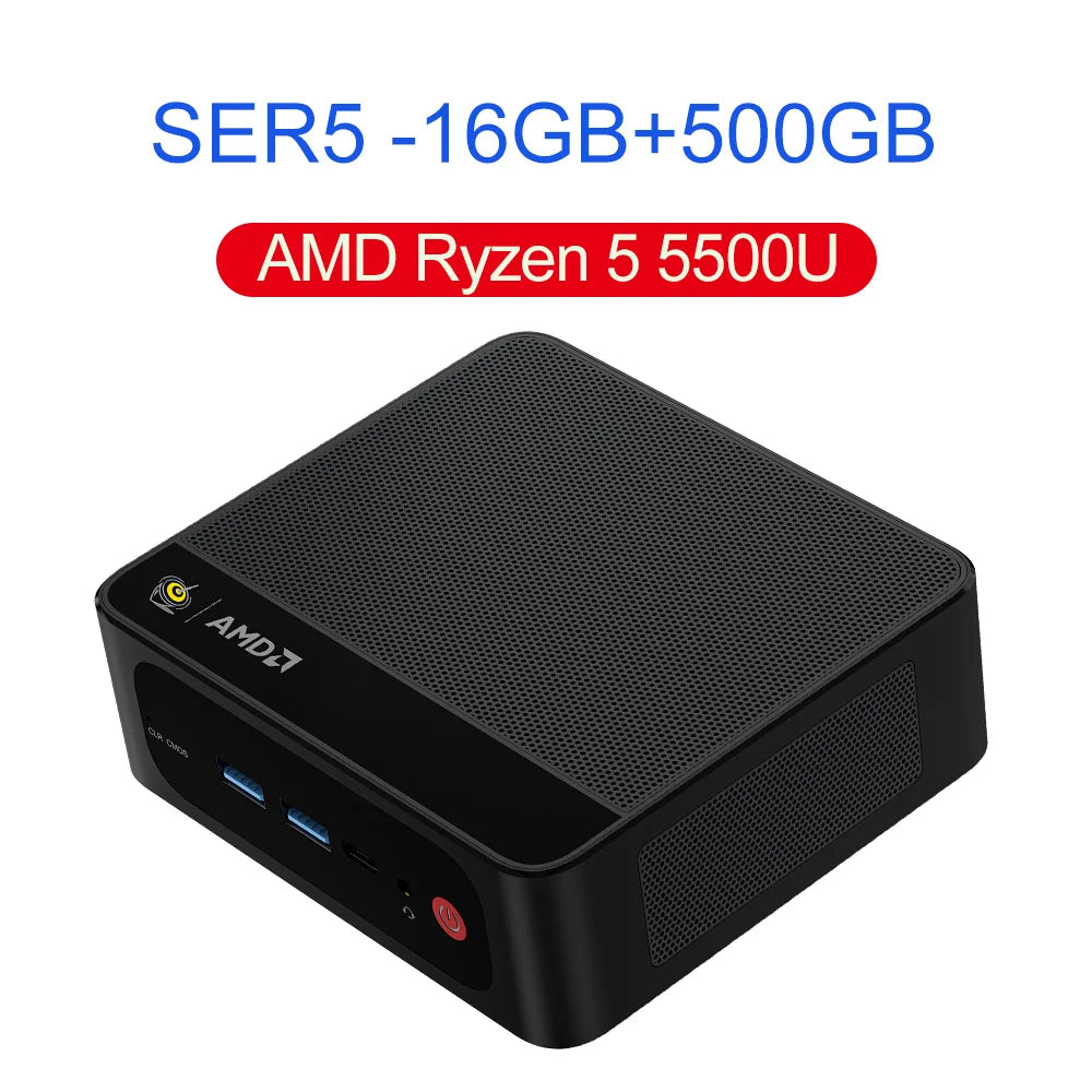 Beelink SER5 Max Mini PC – AMD Ryzen 7 6800U/7735HS, DDR5, WiFi 6, 2.5G LAN