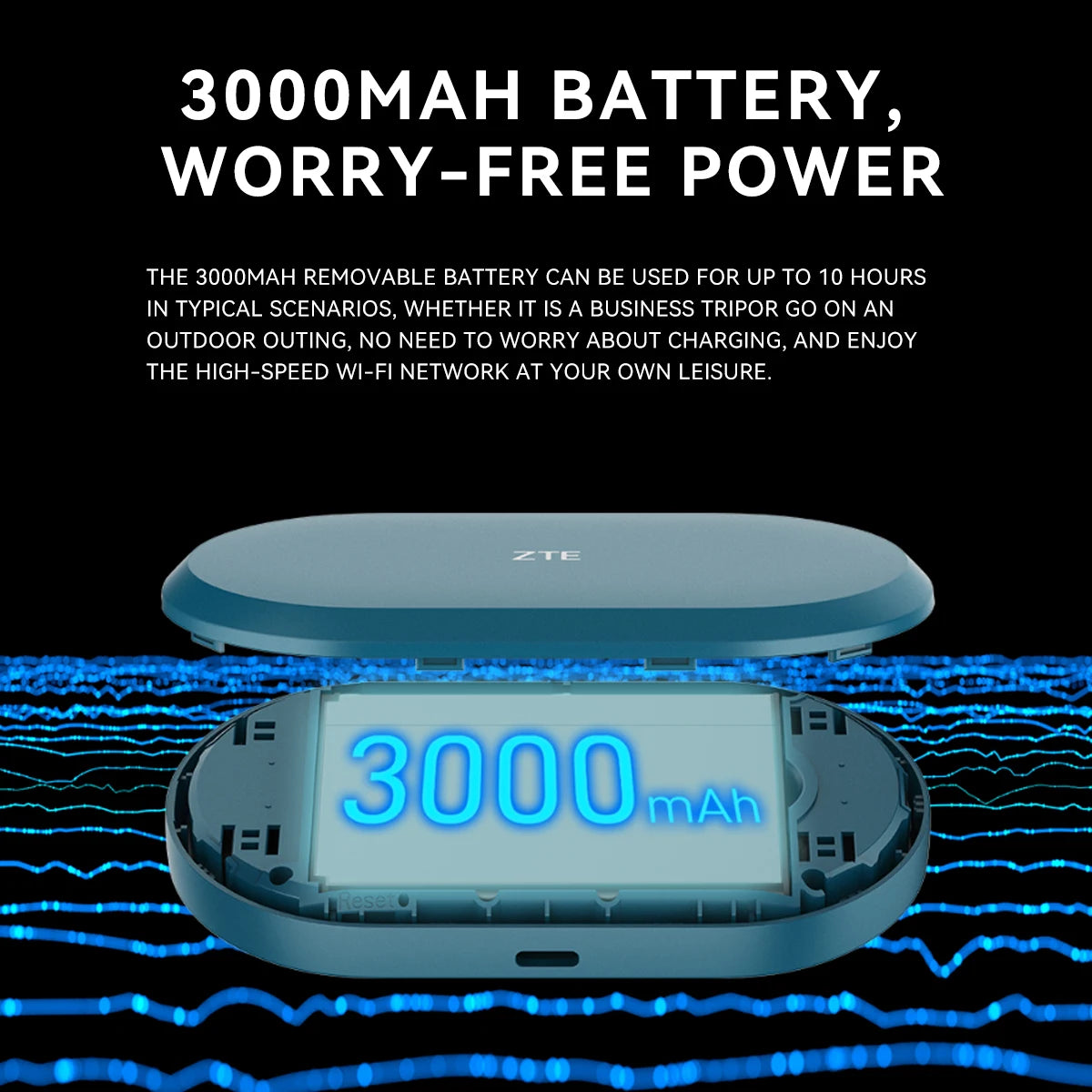 ZTE U10S Pro 4G LTE WiFi 6 Pocket Router | 229Mbps | 3000mAh | 32 Users | SIM Card MiFi Hotspot