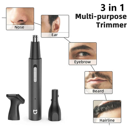 Xiaomi Mijia 3-in-1 Nose & Ear Hair Trimmer | Painless | Sideburns & Eyebrows | Rechargeable