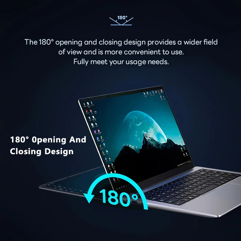 Portable Ultra-Slim Laptop – Intel Core i7-9850H, 12GB RAM, up to 2TB SSD, 4K, Windows 11 | Office & Study Notebook