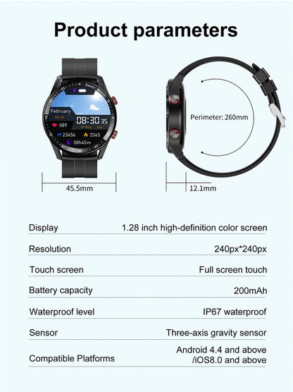 2026 Watch GT Series Smart Watch – ECG+PPG, GPS, HD Screen, BT Call, IP68 for Men & Women