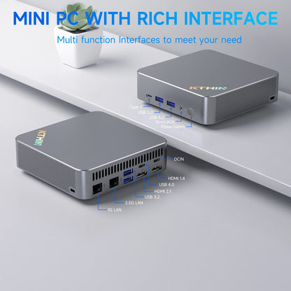 KTHIN OpenClaw Mini PC Intel i5-13600H – DDR5, USB4, 2.5G LAN, WiFi 6, Windows 11