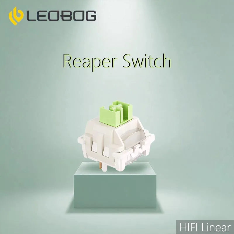 LEOBOG Reaper RGB Mechanical Keyboard Switches – 5-Pin, 45g Linear, Hot Swap, Factory Lubed