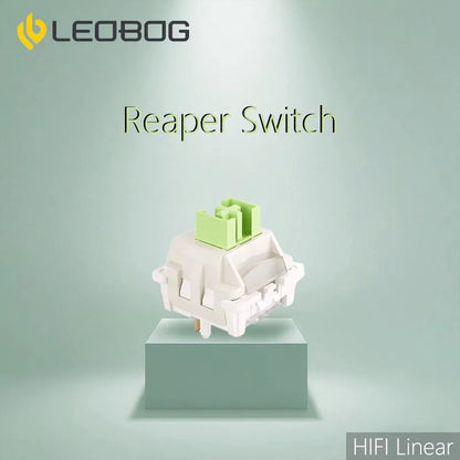 LEOBOG Reaper RGB Mechanical Keyboard Switches – 5-Pin, 45g Linear, Hot Swap, Factory Lubed