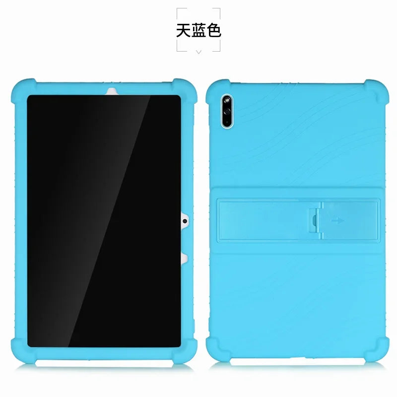 Shockproof silicone case for HUAWEI MatePad 10.4-inch BAH4-W09 tablet, with stand feature and protective design.